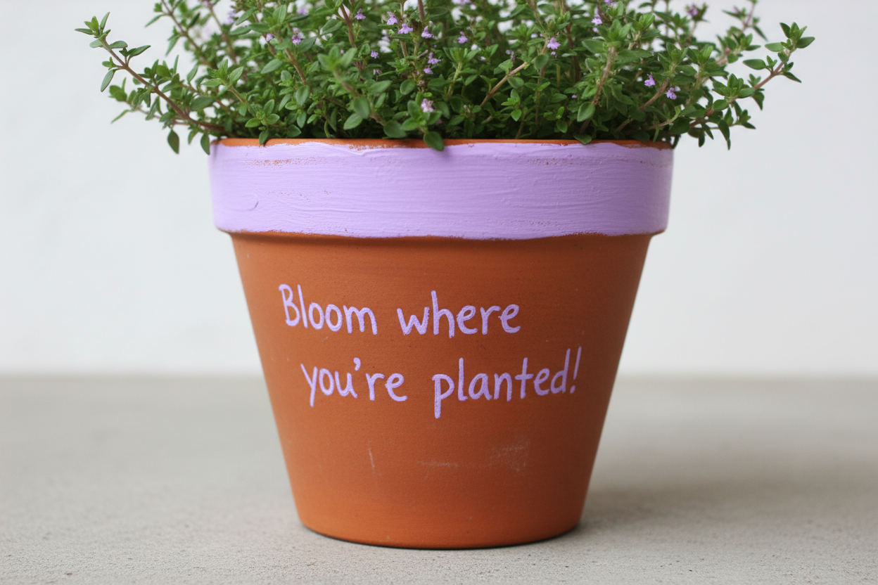 Make the rim of the pot look more evenly painted.