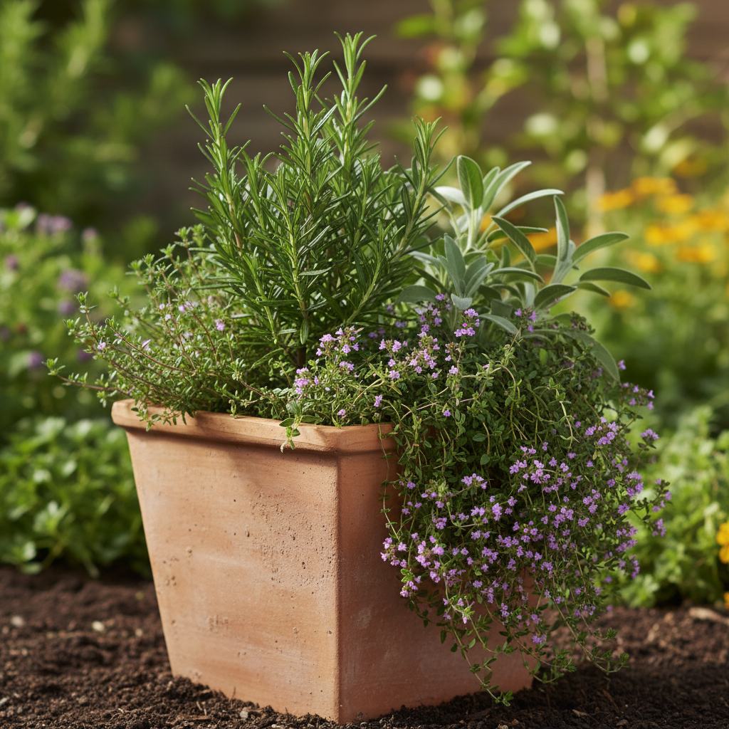 Will you add a few flowers to the thyme plant?
